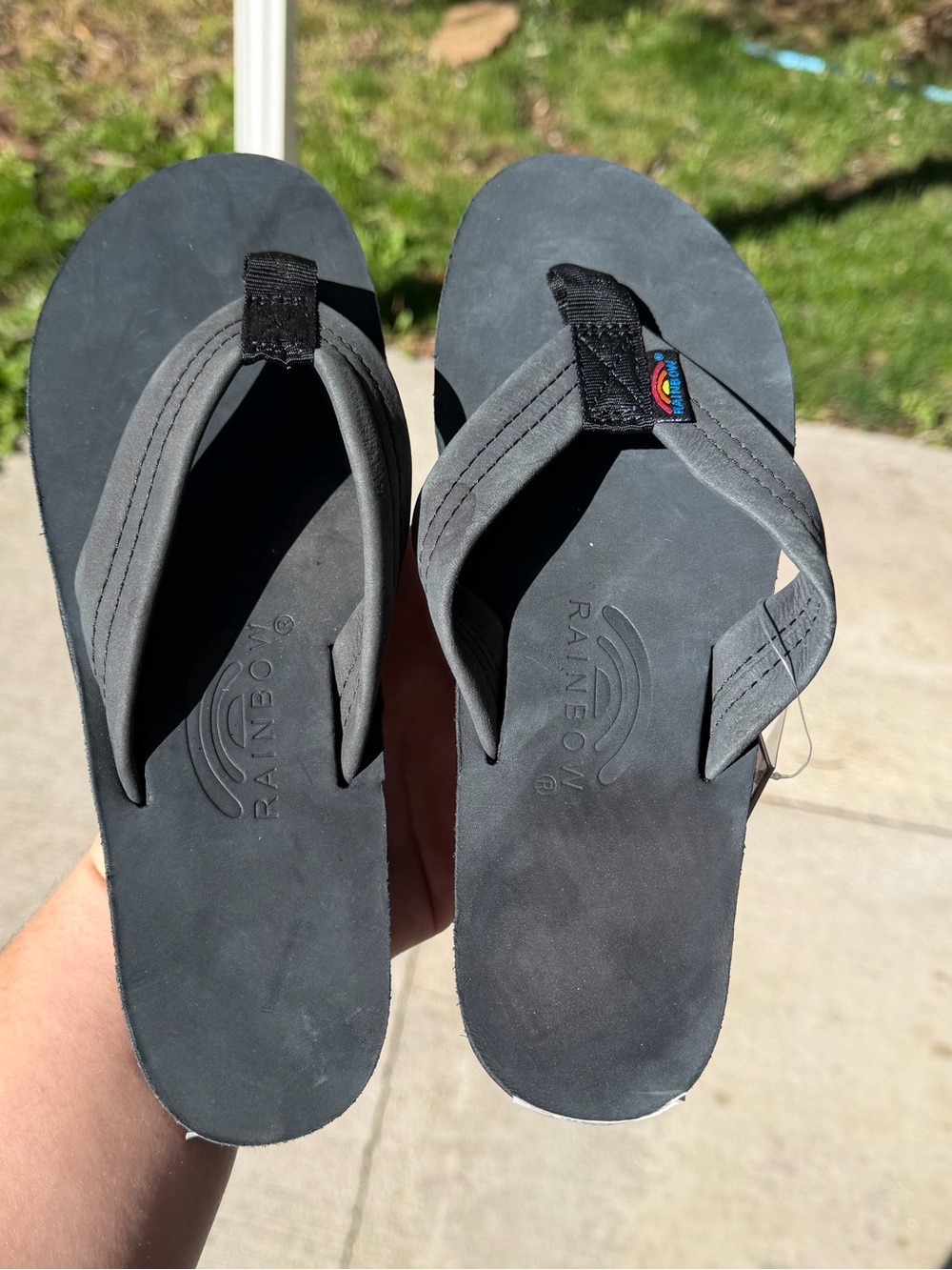 Women’s Rainbow Sandals Flip Flops Black size 7.5-8.5